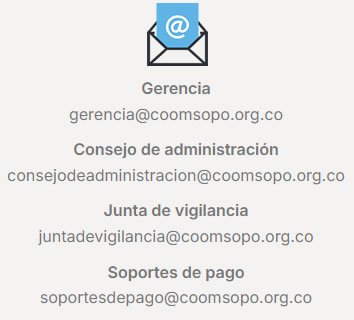 Correos Corporativos COOMSOPO